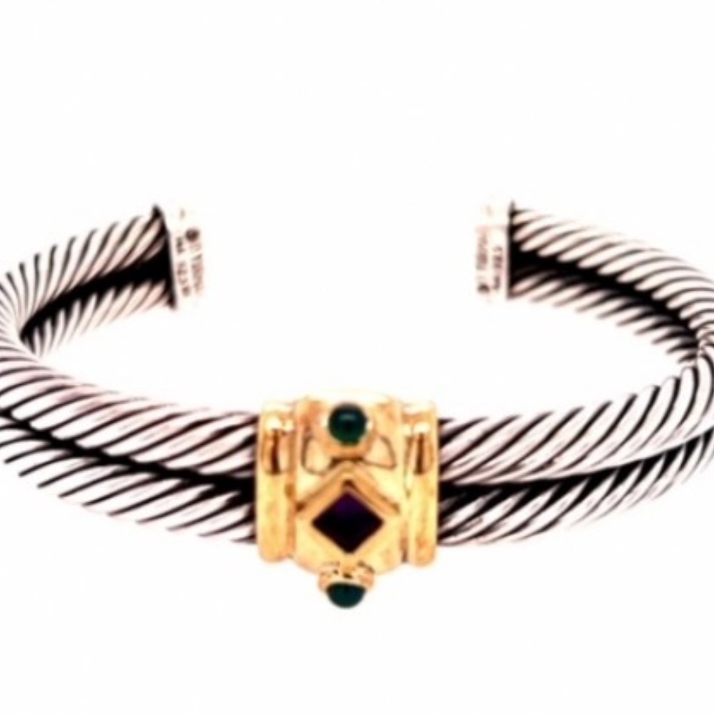 SOLD IN OUR STORE. David Yurman14K Amethyst Diopside Double - Picture 4 of 4